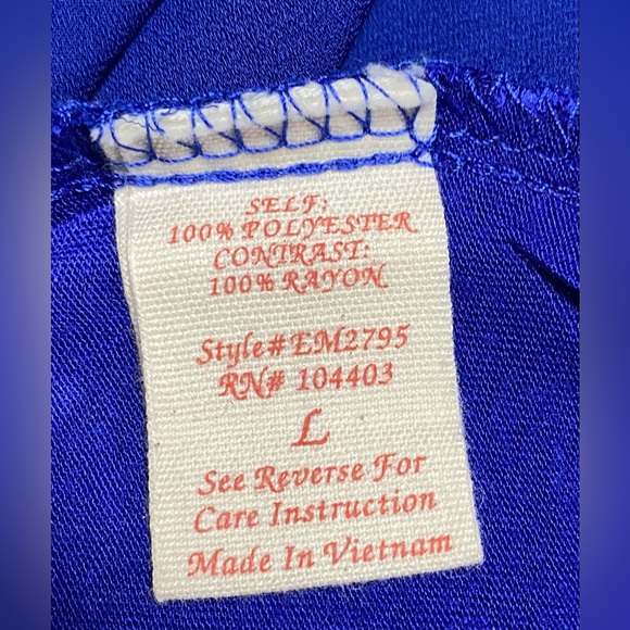 Anthropologie E hanger M Women Royal Blue Cami Top Spaguetti adjustable size L - Picture 8 of 9